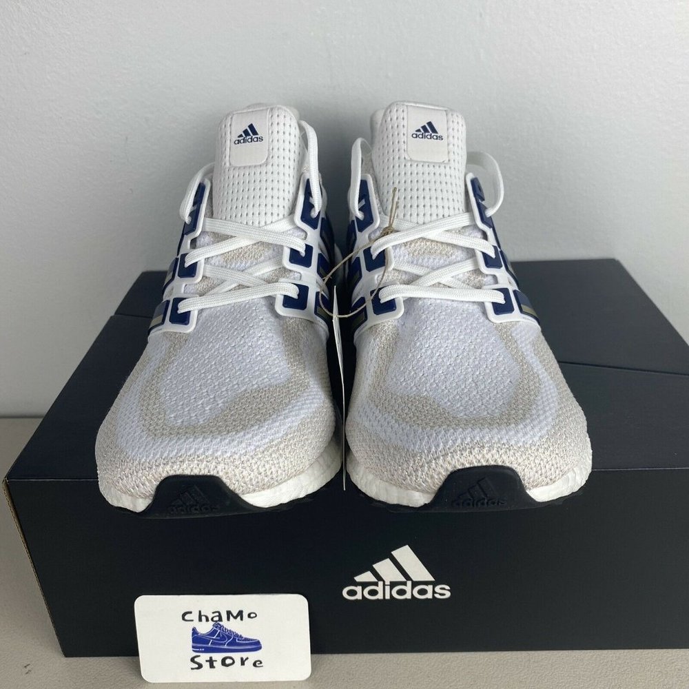Adidas UltraBoost 2.0 DNA Mens Stefon Diggs PE White Navy Gold - Picture 2 of 12
